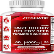 Tart Cherry Gummies with Celery Seed Extract - Advanced Uric Acid Cleanse for I