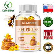 Bee Pollen 3520mg - Antioxidant,Skin Health -  Royal Jelly,Propolis,Black Pepper