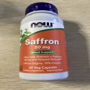 Now Saffron 50 mg Mood Support 60 Veg Caps. Exp 07/25 New Sealed