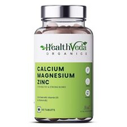 Organics Calcium, Magnesium, Zinc with Vitamin D3 & B12, 1000mg I 60 Veg Tablet