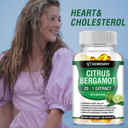 Citrus Bergamot Capsules 1500mg- 25:1 Extract, Cholesterol Support, Heart Health
