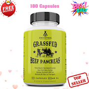 GrassFed Beef Pancreas Supplement, 500mg, Pancreatic & Digestion Support, 180 CT