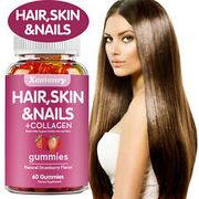 Hair, Skin & Nails Gummies - Biotin - Premium Collagen Supplement,Immune Support