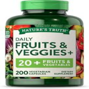 Nature's Truth Fruit and Veggies Supplement 200 Vegetarian Capsules | 20+ Fruit