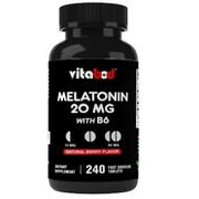 Melatonin 20mg High Potency Natural Sleep Aid Berry Flavor 240 Fast Dissolve Tab