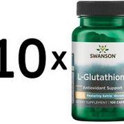 (200 g, 1017,52 EUR/1Kg) 10 x (Swanson L-Glutathione, 100mg - 100 caps)