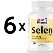 (720 g, 169,98 EUR/1Kg) 6 x (Zein Pharma Selenium Pure, 200mcg - 120 caps)