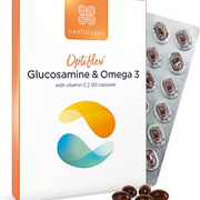 Healthspan Glucosamin & Omega 3 | Vitamin C |  300 Mg Omega 3 Fischöl | 120 Stk