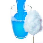 Zuckerwatte Blau Getränk isotonisch Iso Drink Pulver