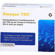 Omegan 750 Kapseln zur Erhaltung normaler Triglyceridwerte, 120 pcs Capsules
