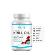 500mg Antarctic Krill Oil | 60 Softgels | Phospholipid Bound Omega-3s EPA & DHA | Naturally High in Powerful Antioxidant Astaxanthin | No Fishy Reflux | by as-is