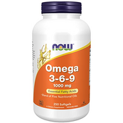 Now Foods, Omega 3-6-9, 1.000mg, 250 Softgels, Lab-Tested, Essential Fatty Acids, Gluten Free, SOYA Free, Non-GMO