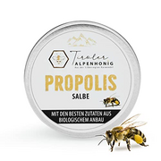 Propolis ointment with beeswax, olive oil, propolis tincture and shea butter. Ointment by Tyrolean Alpine Honey made in the Tyrolean mountains.