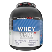 MuscleNh2 Whey Trio XP Whey Protein Powder, Strawberry Delight Flavour, 2kg, 66 Servings, Muscle Building and Recovery Protein Powder