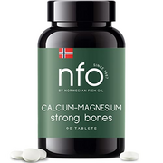 NFO Calcium-Magnesium [90 Tablets] Norwegian Natural Complex with a high Dosage of Calcium and Magnesium Minerals and Vitamins K and D to Strengthen Bones and Teeth