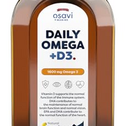 Osavi Daily Omega + D3, 1600mg Omega 3 (Natural Lemon) - 250 ml.