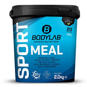 Bodylab24 Sport Meal Schokolade 2kg / 30g Protein aus Milcheiweiß pro Shake/mehr als 40g Kohlenhydrate aus glutenfreien Haferflocken/ideal als Trinkmahlzeit für zwischendurch oder Mahlzeitenersatz