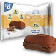 Nuvola Zero – Plumcake Zero mit Kakao ohne Kohlenhydrate, laktosefreier Snack, zuckerfrei, glutenfrei, reich an Ballaststoffen, Packung mit 12 Stück, hergestellt in Italien