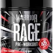All New Warrior Rage Pre Workout Powder 45 Servs Strong Pump - Savage Strawberry