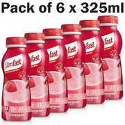 Slimfast Strawberry Flavour Shake Ready Drink Protein Milkshake Pack 6 x 325ml