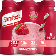 SlimFast Ready to Drink Shake, Weight Loss High Protein, STRAWBERRY Flavour 6 PK