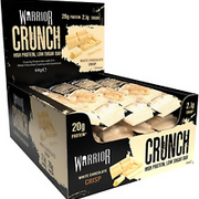 Warrior CRUNCH High Protein Bars - 20G Protein Each - White Chocolate - Pack of