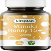 Lifeplan Active 15+ Manuka Honey 200mg Capsules 2 x 30 Capsules