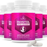 Myo-Inositol & D-Chiro Inositol Capsules with Folic Acid for PCOS | Prenatal Fer