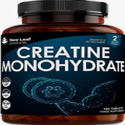NEW LEAF CREATINE MONOHYDRATE 180 TABLETS INCREASE MUSCLE MASS & STRENGTH