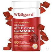 Wellgard Vegan Apple Cider Vinegar Gummies, Gold Standard 1000mg ACV