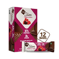 NuGo Slim Dark Chocolate Raspberry Truffle, 17g Protein, 3g Sugar, 7g Fiber, Low Net Carbs, Gluten Free, 12 Count