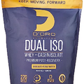 D’Oro Nutrition - Dual ISO Whey & Casein Isolate Protein Powder - Chocolate Peanut Butter Flavor - Premium Post Recovery Protein Powder - 27G of Protein Per Scoop