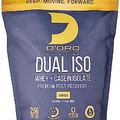 D’Oro Nutrition - 1.5 lb Dual ISO Whey & Casein Isolate Protein Powder - Vanilla Flavor - Premium Post Recovery Protein Powder - 27G of Protein Per Scoop