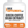 BulkSupplements.com Green Coffee Bean Extract Capsules - Green Coffee Bean Supplements, Green Coffee Bean Capsules - Green Coffee Bean 8000mg, Vegan - 1 Capsule per Serving, 240 Veg Capsules