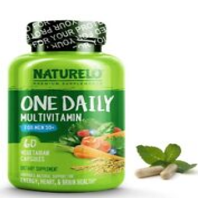 NATURELO One Daily Multivitamin Bundle for Men 50+ Whole Food Vitamins - Organic