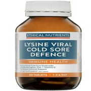 Ethical Nutrients Lysine Viral Cold Sore Defence 60 Tablets ozhealthexperts