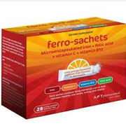 Ferro-Sachets 28 x 1.5g Sachets Iron + Vitamin C + Vitamin B12 + Folic Acid ozhe