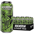 Rockstar Energy Drink Punched Hardcore Apple, 16oz Cans 12 Pack