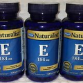 Lot of 3 Rexall Naturalist Vitamin E 184 mg 130 Softgels Each Exp. Dec 24