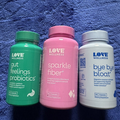 Love Wellness Bye Bye Bloat, Sparkle Fiber, Gut Feelings Probiotics