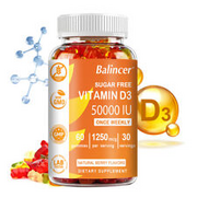 Vitamin D3 50,000 IU High Potency USDA Certified Organic Vitamin D Strong Bones