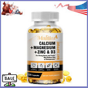 Calcium Magnesium Zinc & Vitamin D3 Capsule,Support Bone Health ,Immune ,Energy~