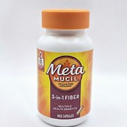 Metamucil Psyllium Fiber Supplement 3 In 1 Fiber ,160 Capsules Multiple Benefits