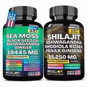 Sea Moss & Shilajit (Black Seed Oil, Turmeric, Ashwagandha, Ginger, Vitamin D)'