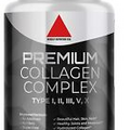 Premium Anti-Aging Multi Collagen Peptides Pills Type I, II, III, V, X [90 ct]
