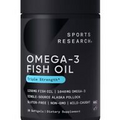 Sports Research FG155A 3 Wild Alaskan Fish Oil 1250mg per Capsule, 30 Softgels