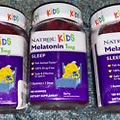 3 x Natrol Kids Melatonin 1mg Nighttime Sleep Aid Berry 180 (540 Total) Gummies