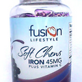 Bariatric Fusion Lifestyle Soft Chew Iron + Vitamin C Grape 60 Soft Chews 45 mg