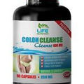 cleanse capsules - COLON CLEANSE COMPLEX 890mg - digestive aid supplement 1B
