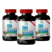 Omega 3 Fatty Acids - Chia Seed Oil 2000mg - Weight Loss Power Softgels 3B